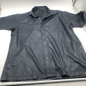 3 Box Set Mens Shirt Button Down Short Sleeve Grey Size Medium Polyester Used‎